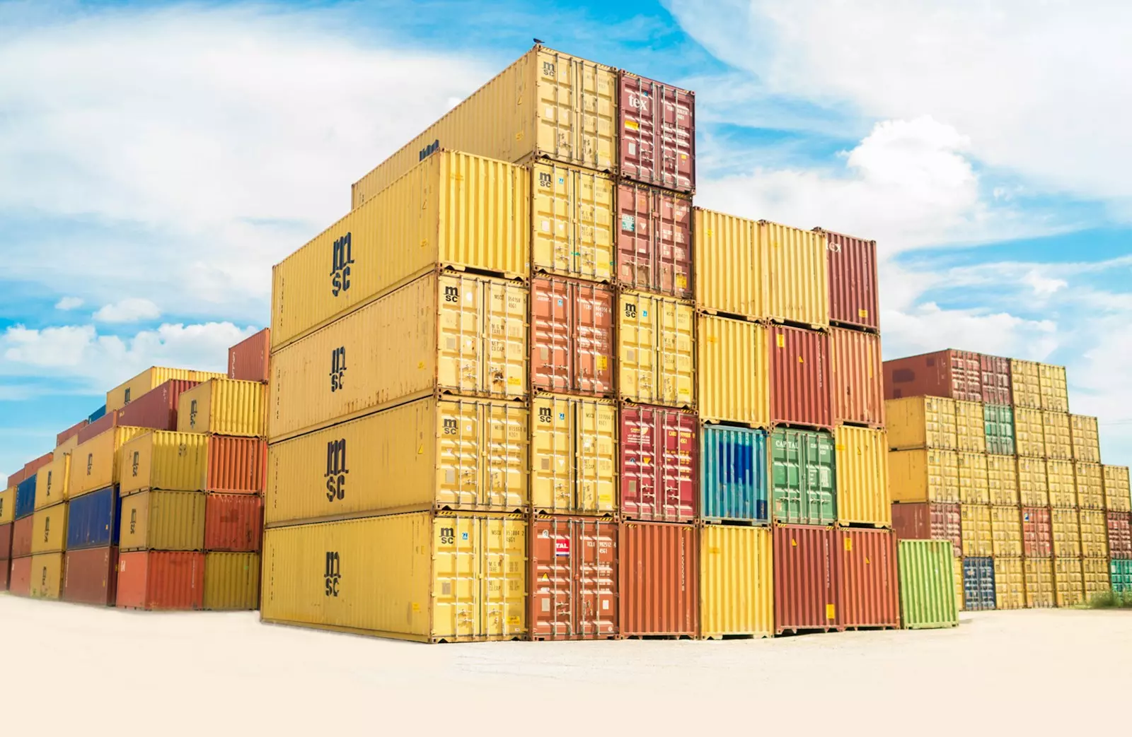 Logistics infrastructure, containers